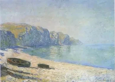 Barcos na praia de Pourville, maré baixa - Claude Monet