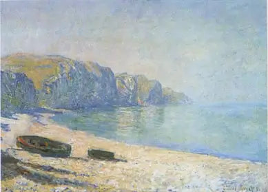 Barcos na praia de Pourville, maré baixa - Claude Monet