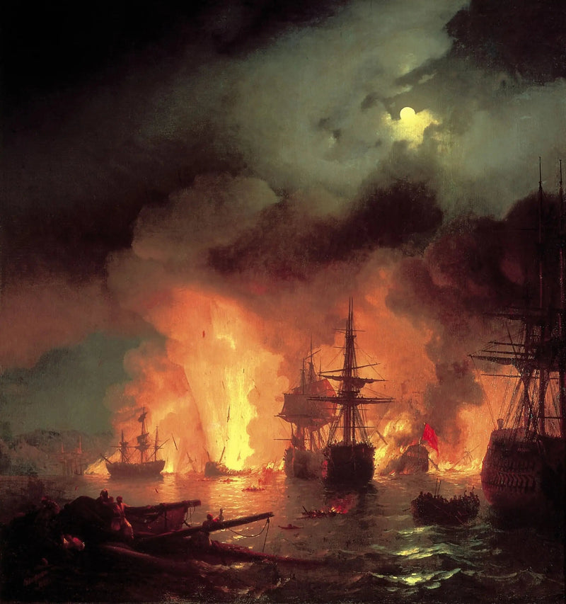Batalha de Tchesmé - Ivan Aïvazovski