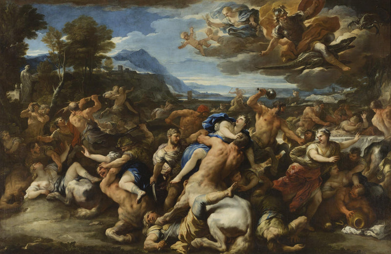Batalha entre os Lapitas e os Centauros - Luca Giordano