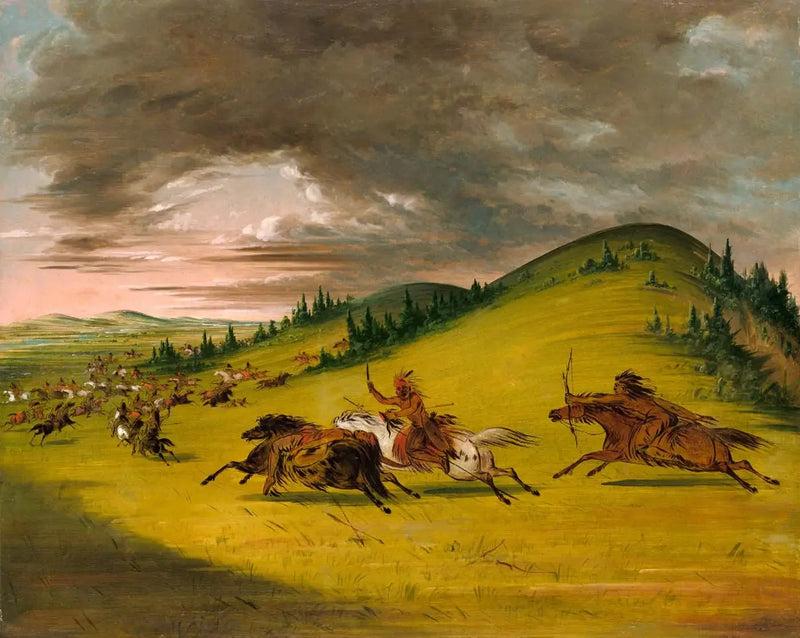 Batalha entre Sioux e Sac e Fox - George Catlin