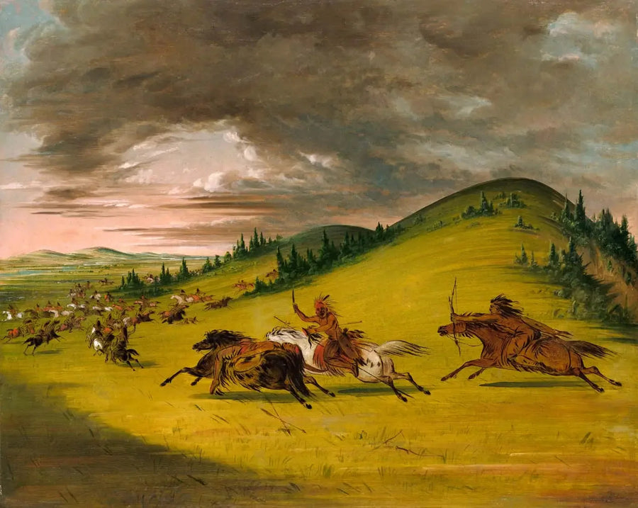 Batalha entre Sioux e Sac e Fox - George Catlin