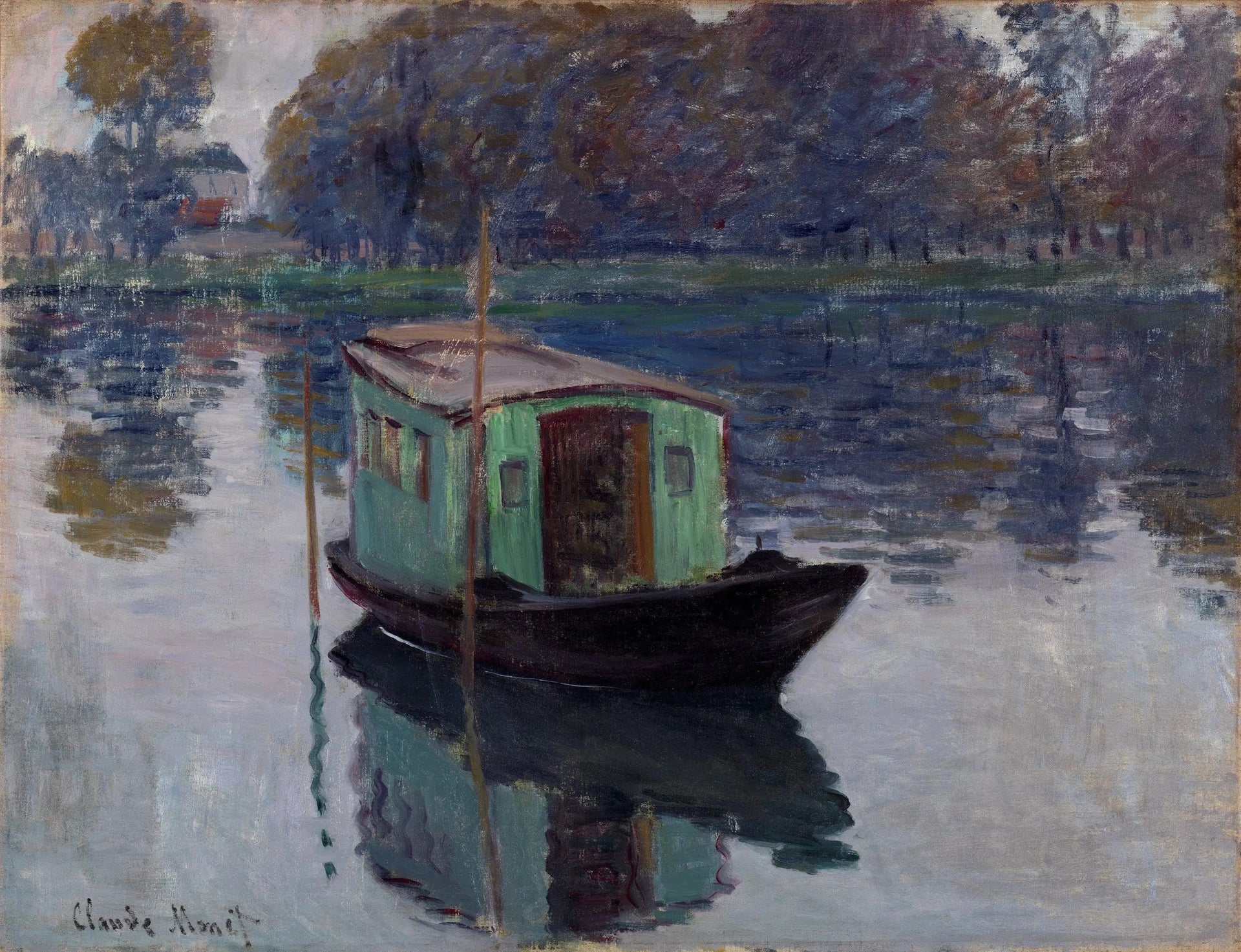 Le Bateau-atelier W323 par Claude Monet, 1874, musée Kröller-Müller