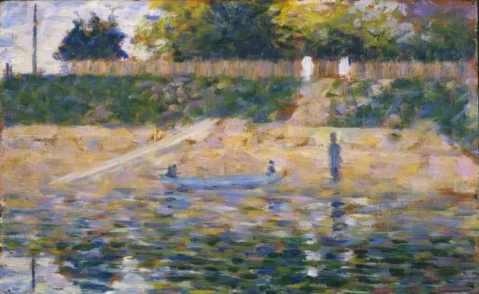 Barco à beira da margem, Asnières - Georges Seurat