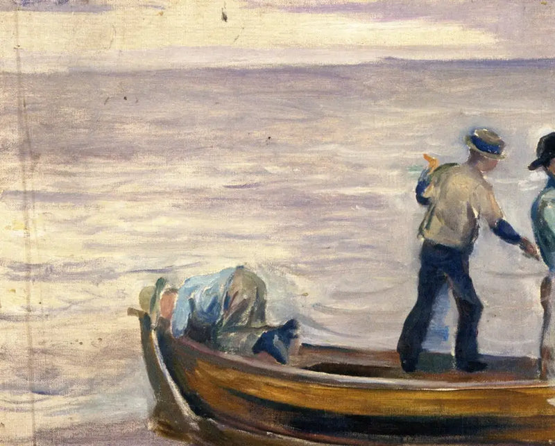 Barco com três meninos - Edvard Munch