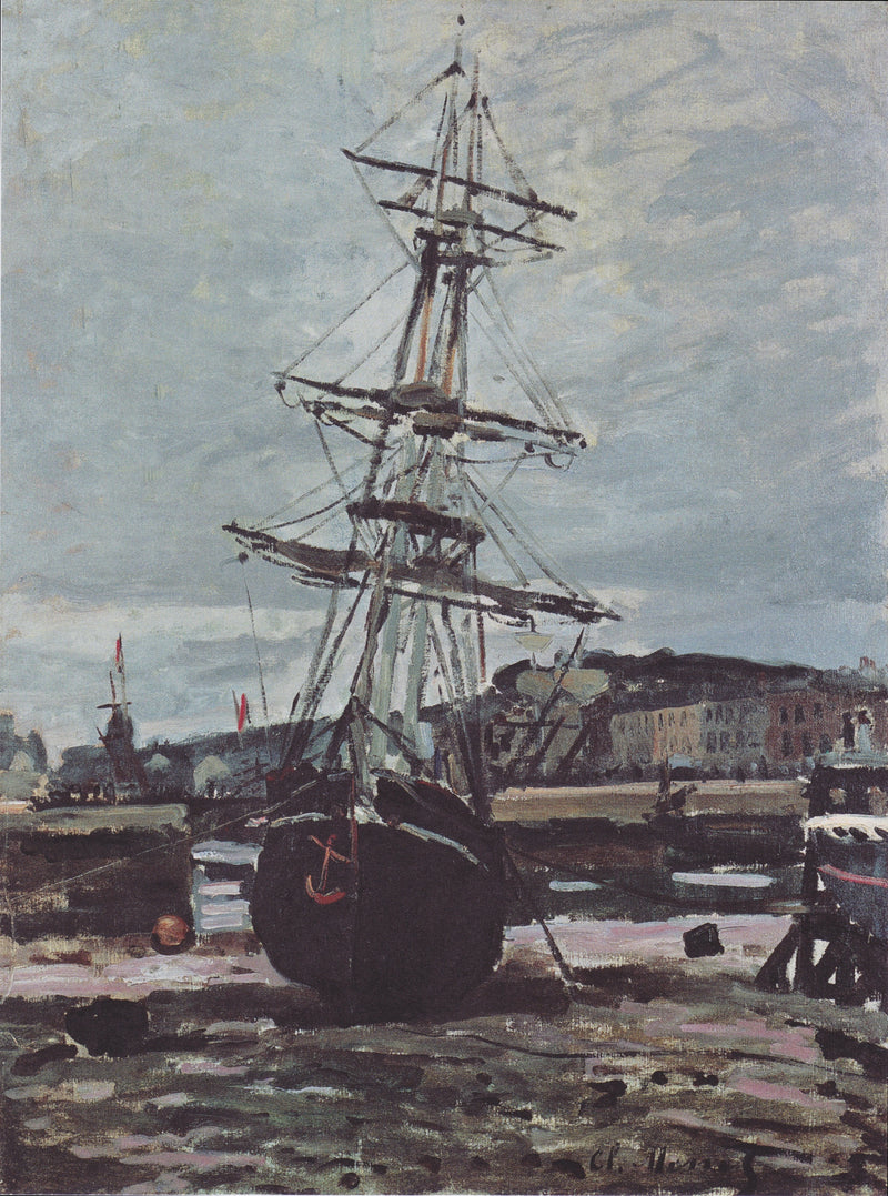 Barco encalhado em Fécamp W118 - Claude Monet