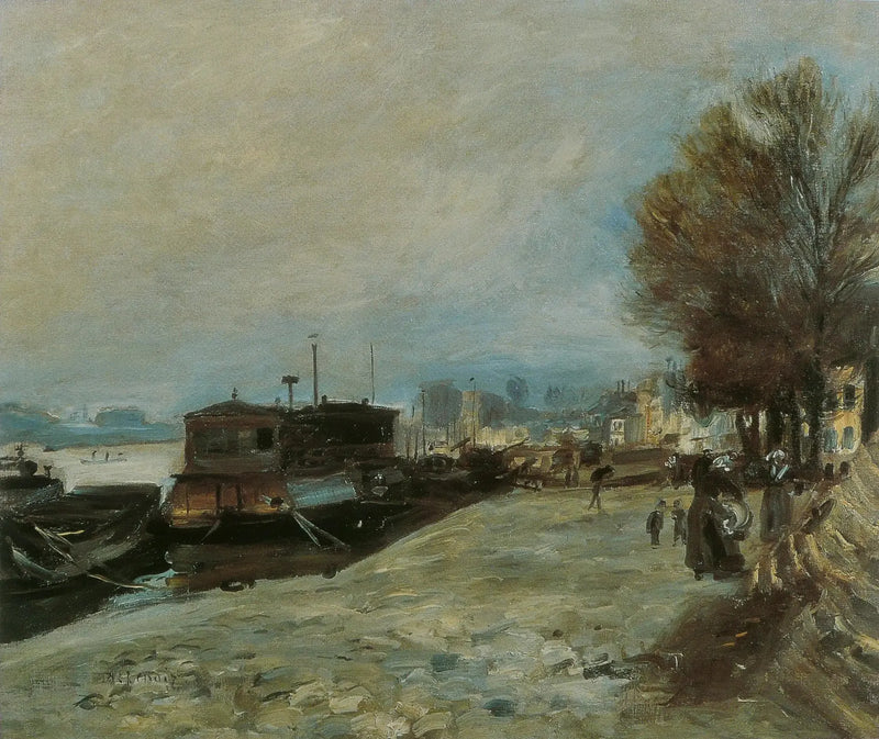 Barco-lavagem no Sena - Pierre-Auguste Renoir