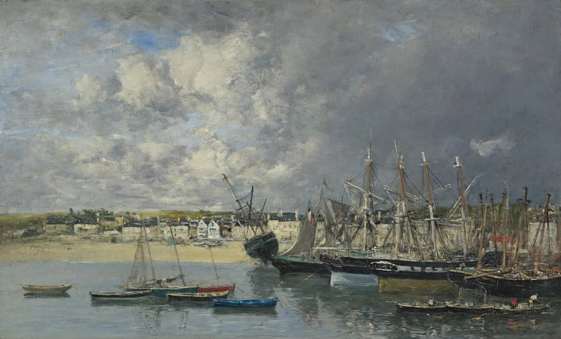 Barcos Ancorados no Porto, Portrieux - Eugène Boudin
