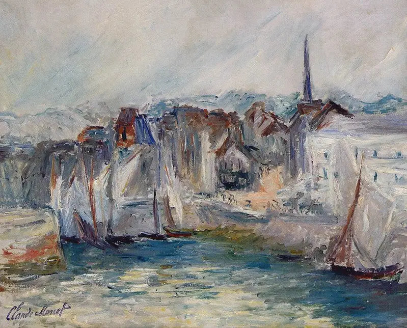 Barcos no porto de Honfleur - Claude Monet