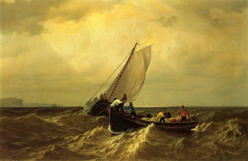 Barcos de pesca na baía de Fundy - William Bradford