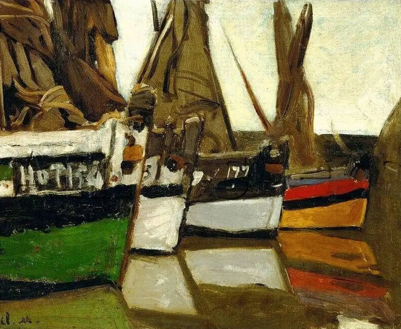 Barcos de pesca, Honfleur W74 - Claude Monet