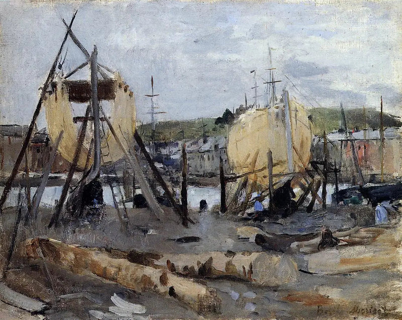 Barcos em construção - Berthe Morisot