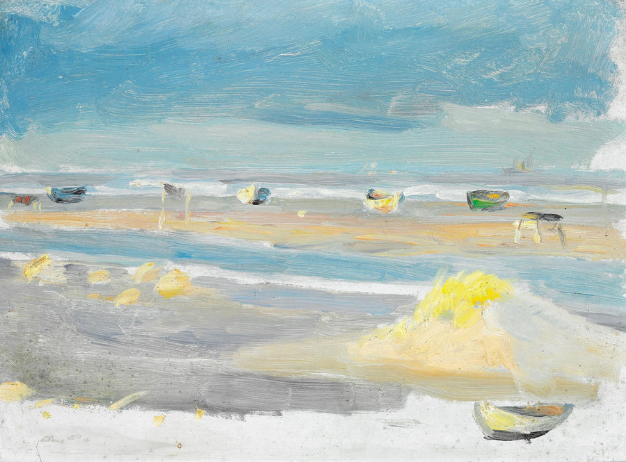 Barcos na praia, Skagen. - Anna Ancher