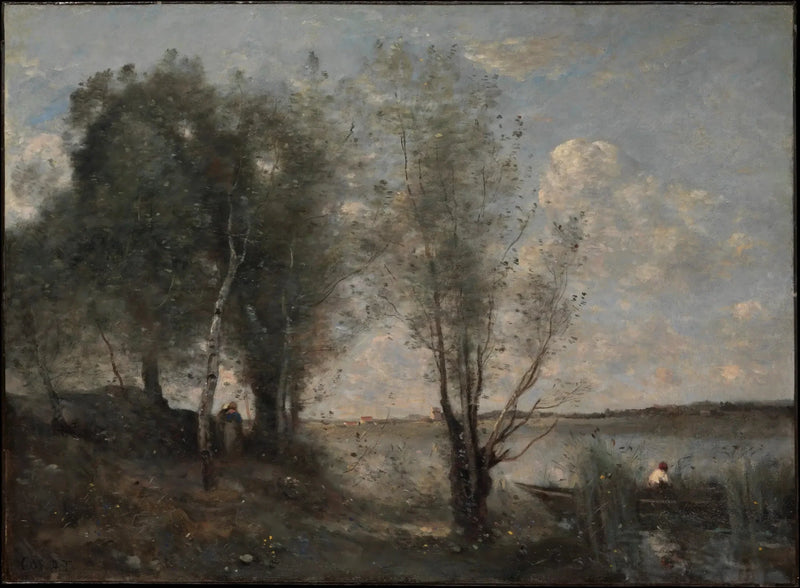 Bateleur entre os juncos - Jean-Baptiste Camille Corot