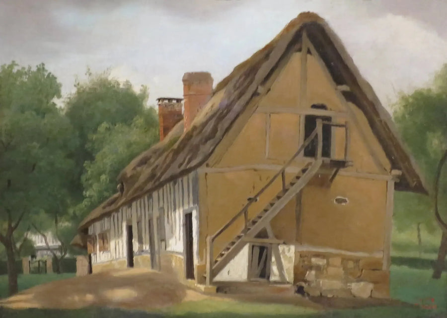 Edifício agrícola em Bois-Guillaume, perto de Rouen - Jean-Baptiste Camille Corot