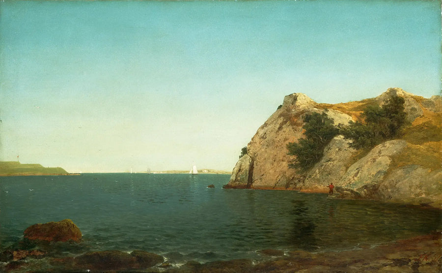 Beacon Rock, porto de Newport - John Frederick Kensett