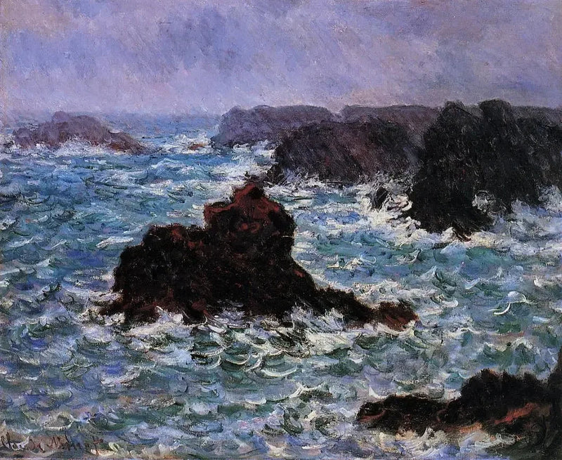 Belle-Ille, efeito chuva W1112 - Claude Monet