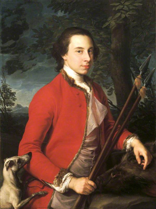 Benjamin Lethieullier MP (1728/9-1797), com duas lanças de javali - Pompeo Batoni