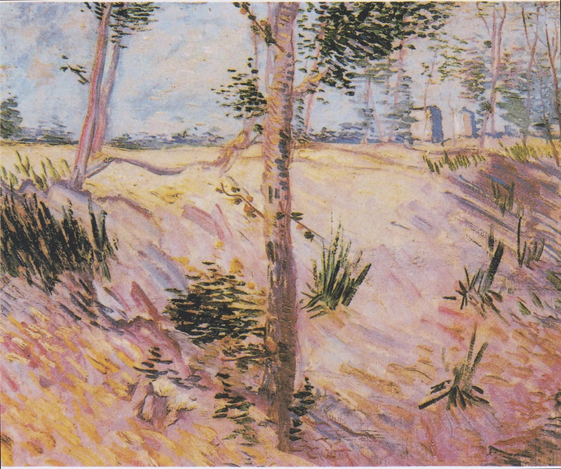 Árvores em uma encosta - Vincent van Gogh