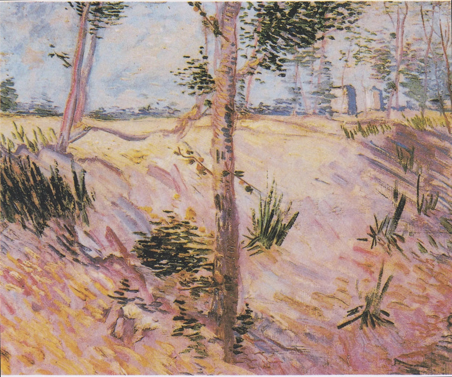 Árvores em uma encosta - Vincent van Gogh