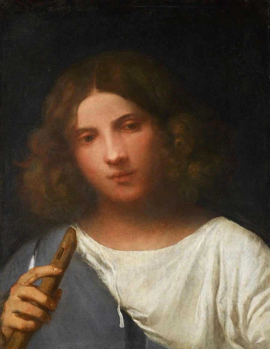 Bergère tocando flauta - Titian