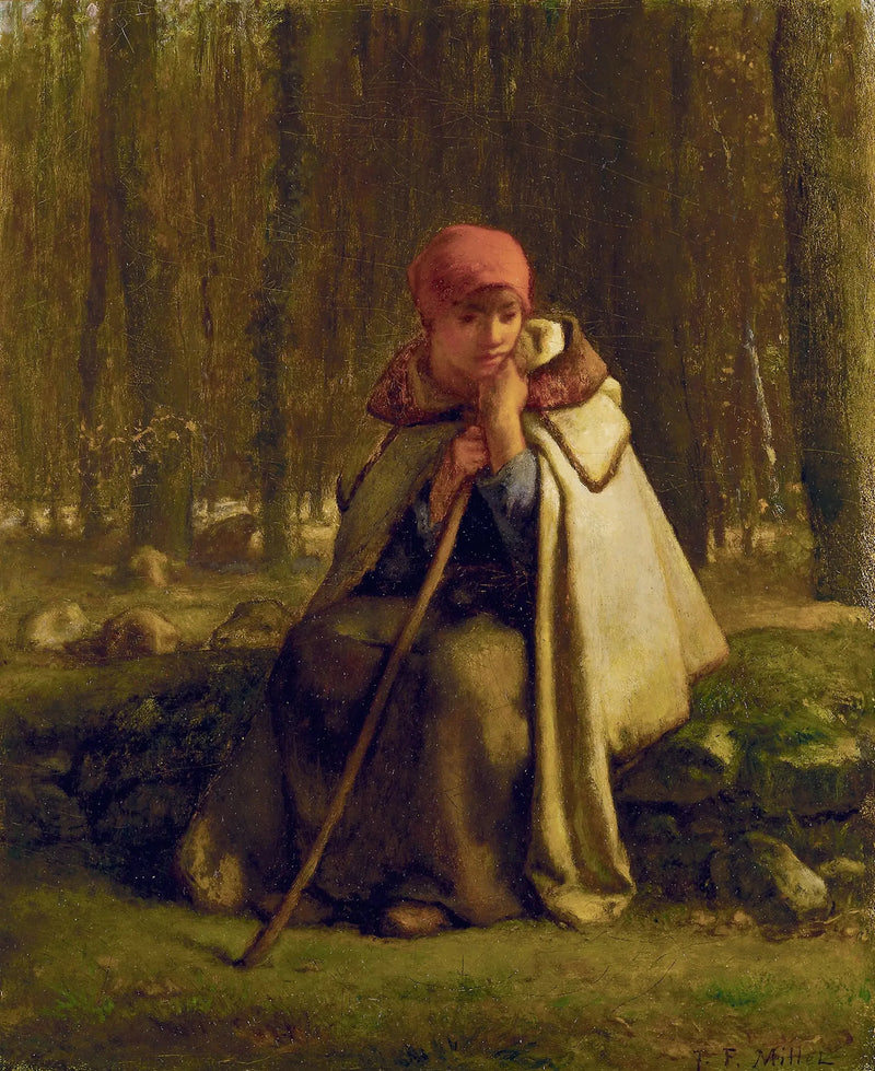 Bergère sentada - Jean-François Millet