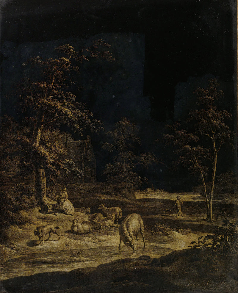 Bergère avec mouton - Leendert Overbeek
