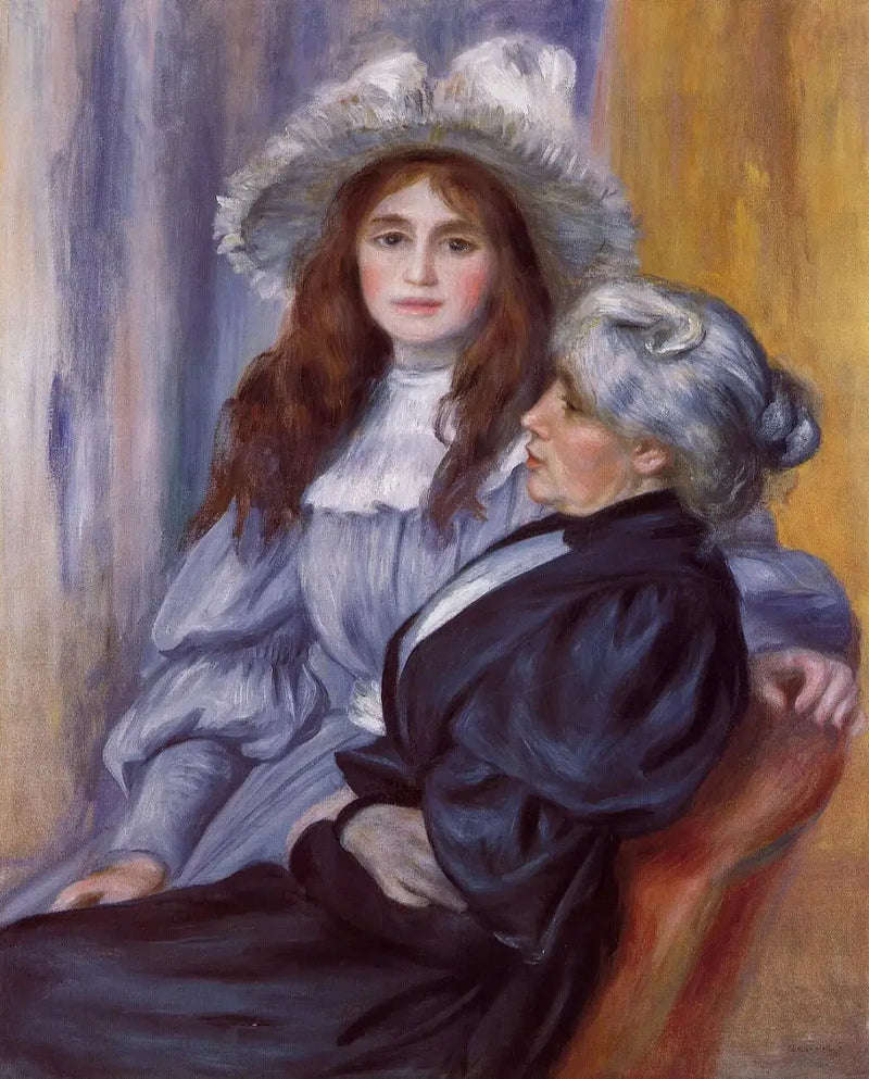 Berthe Morisot e sua filha Julie Manet - Pierre-Auguste Renoir