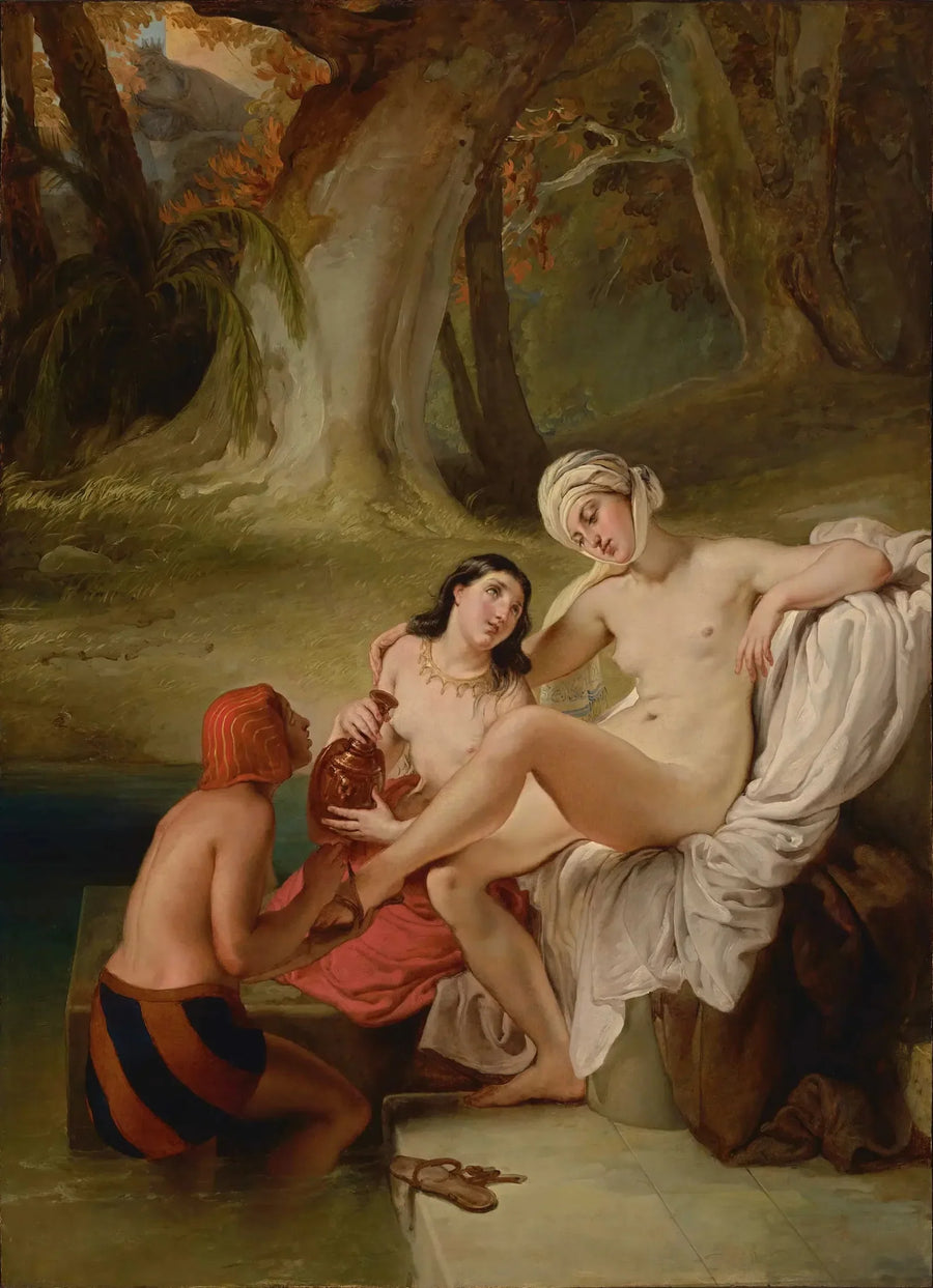 Bethsabé tomando banho - Francesco Hayez