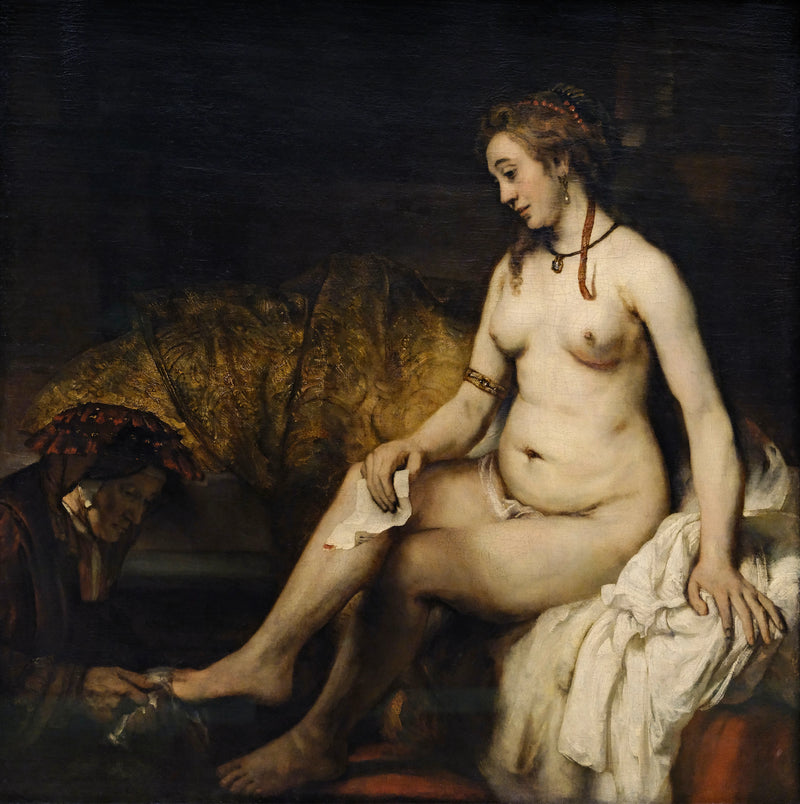 Bate-Seba no banho recebendo a carta de Davi - Rembrandt