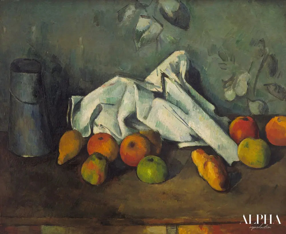 Bidon de lait et pommes - Paul Cézanne - Reproductions de tableaux et peintures haut de gamme