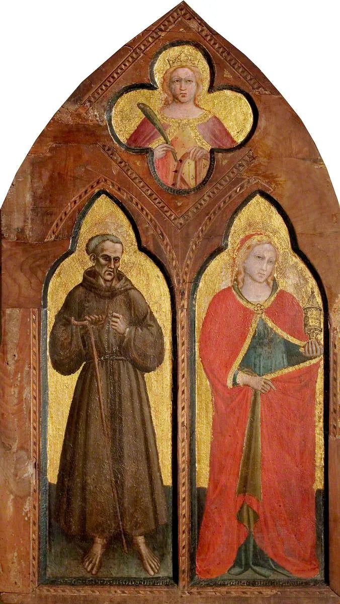 Bem-aventurado Gérard de Villamagna e Santa Maria Madalena com Santa Catarina de Alexandria - Spinello Aretino