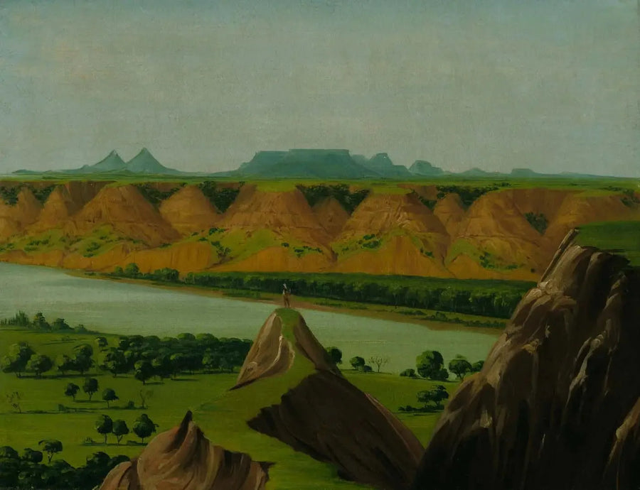 Grande Curva no Alto-Missouri, a 1900 milhas acima de Saint-Louis - George Catlin
