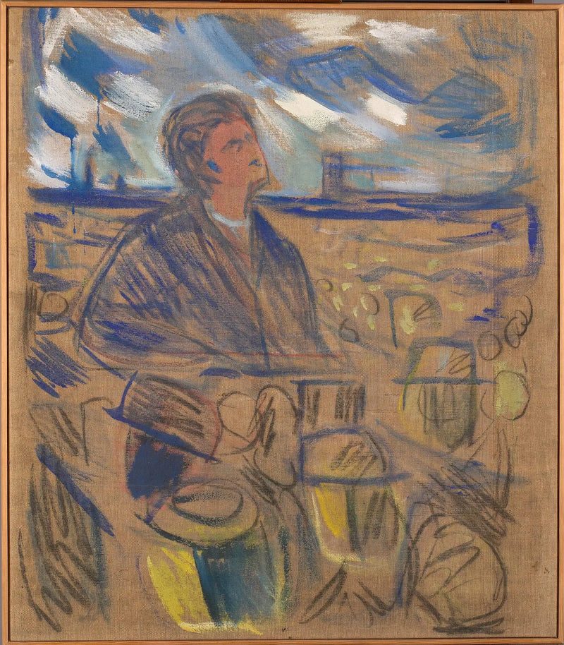 Bjørnstjerne Bjørnson se dirigindo ao povo - Edvard Munch