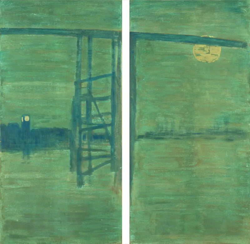 Azul e prata: tela, com a velha ponte de Battersea - James Abbott McNeill Whistler