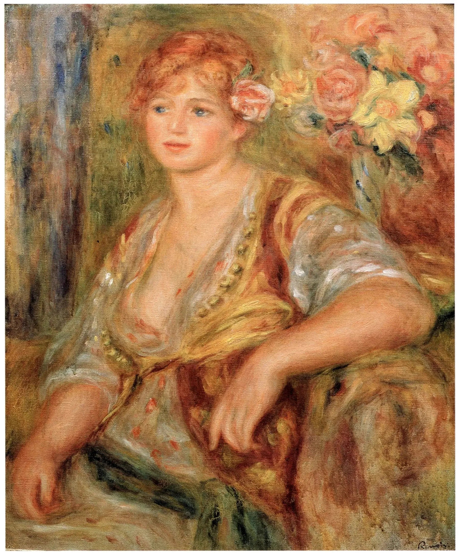 Loira com a rosa - Pierre-Auguste Renoir