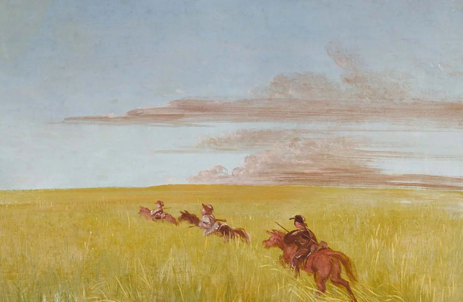 Bogard, Batiste e eu, viajando por um Missouri Bottom - George Catlin