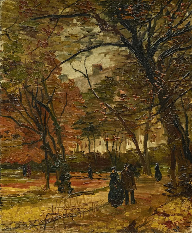 Bois de Boulogne com transeuntes - Vincent van Gogh