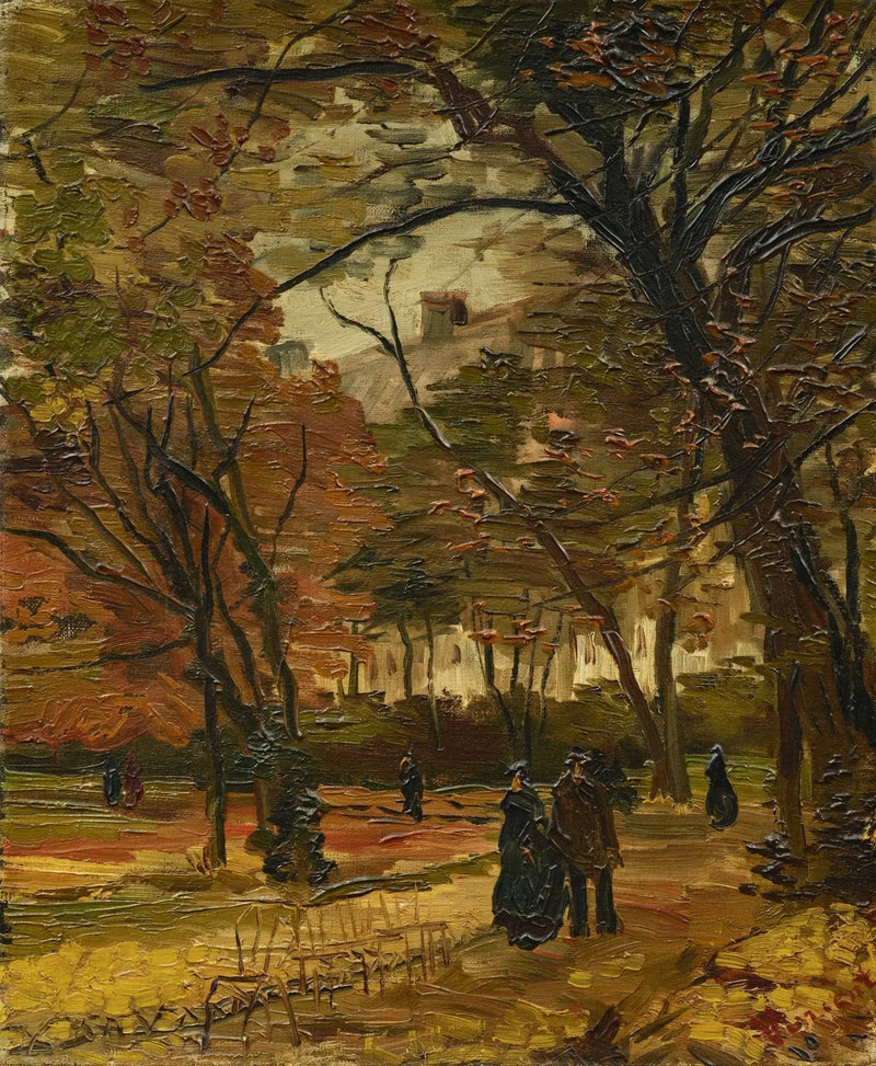 Bois de Boulogne com transeuntes - Vincent van Gogh