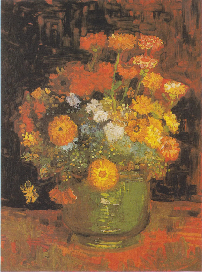 Tigela com Zínias - Vincent van Gogh