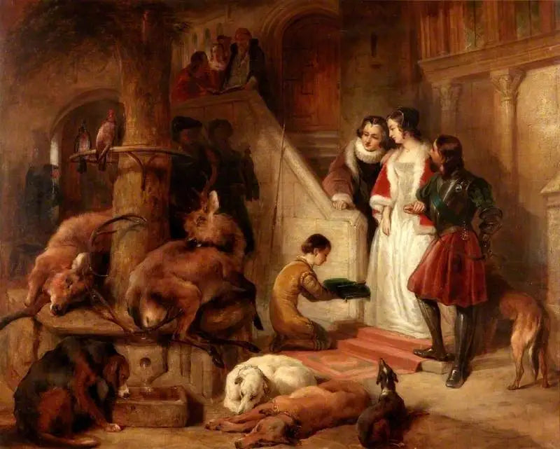 Bolton Court nos tempos antigos - Edwin Henry Landseer
