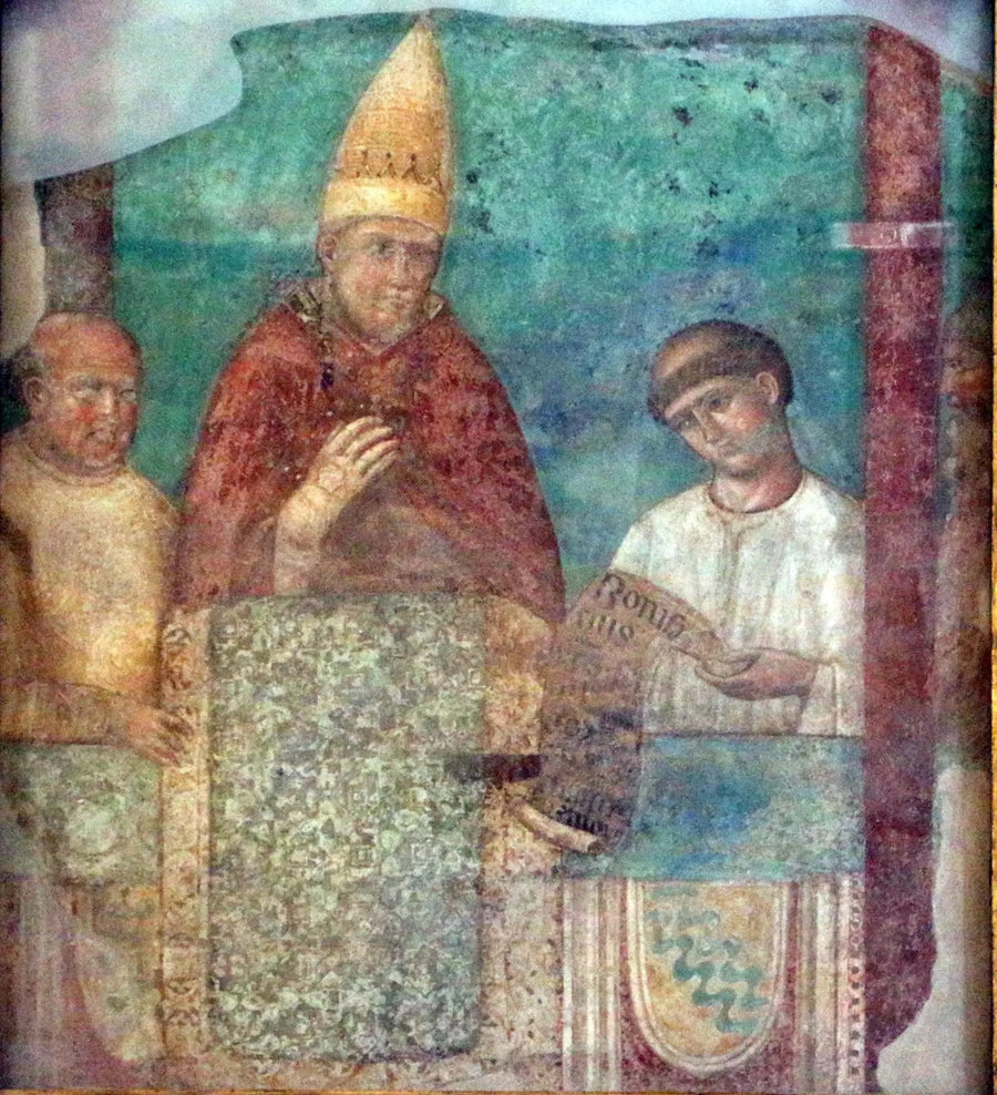 Boniface VIII proclama o jubileu de 1300 - Giotto