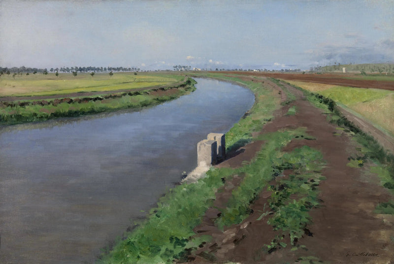 Margem do canal, perto de Nápoles - Gustave Caillebotte