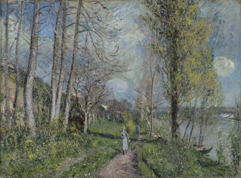 Margem do Sena em By - Alfred Sisley