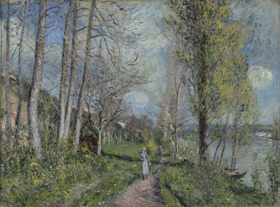 Margem do Sena em By - Alfred Sisley