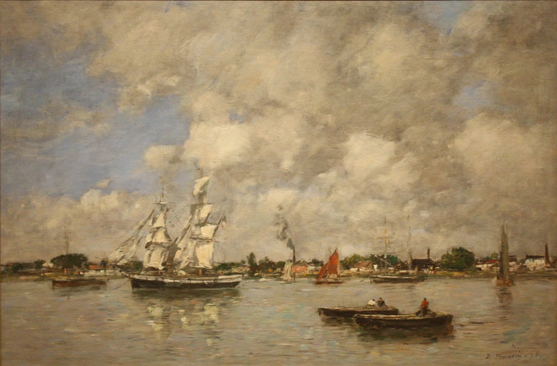 Bordeaux, Barcos no Garonne - Eugène Boudin