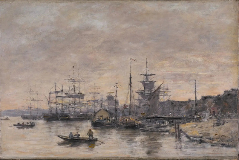 Bordeaux, o porto - Eugène Boudin