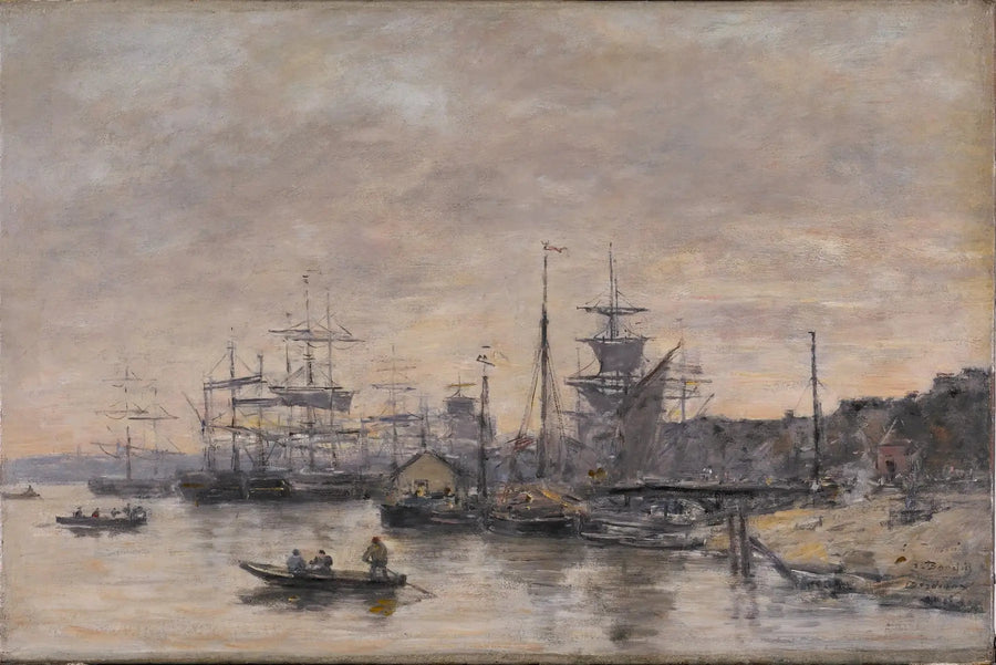 Bordeaux, o porto - Eugène Boudin