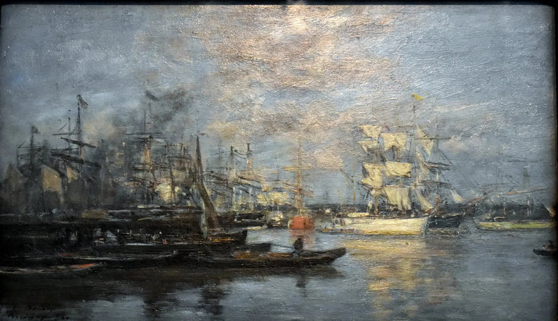 Bordeaux. O véu branco. Efeito da tarde - Eugène Boudin