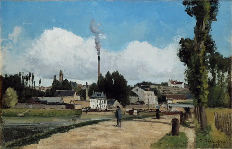 Margens do Oise em Pontoise - Camille Pissarro
